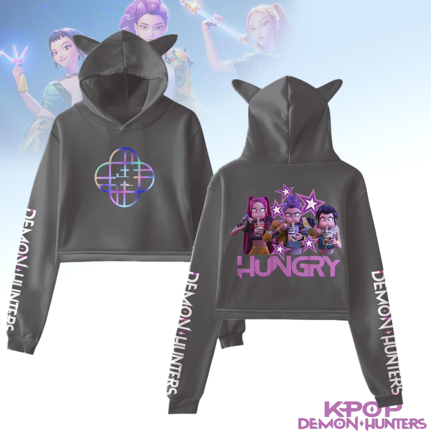 Demon Hunters Fur Rabbit Long Sleeve Hoodie
