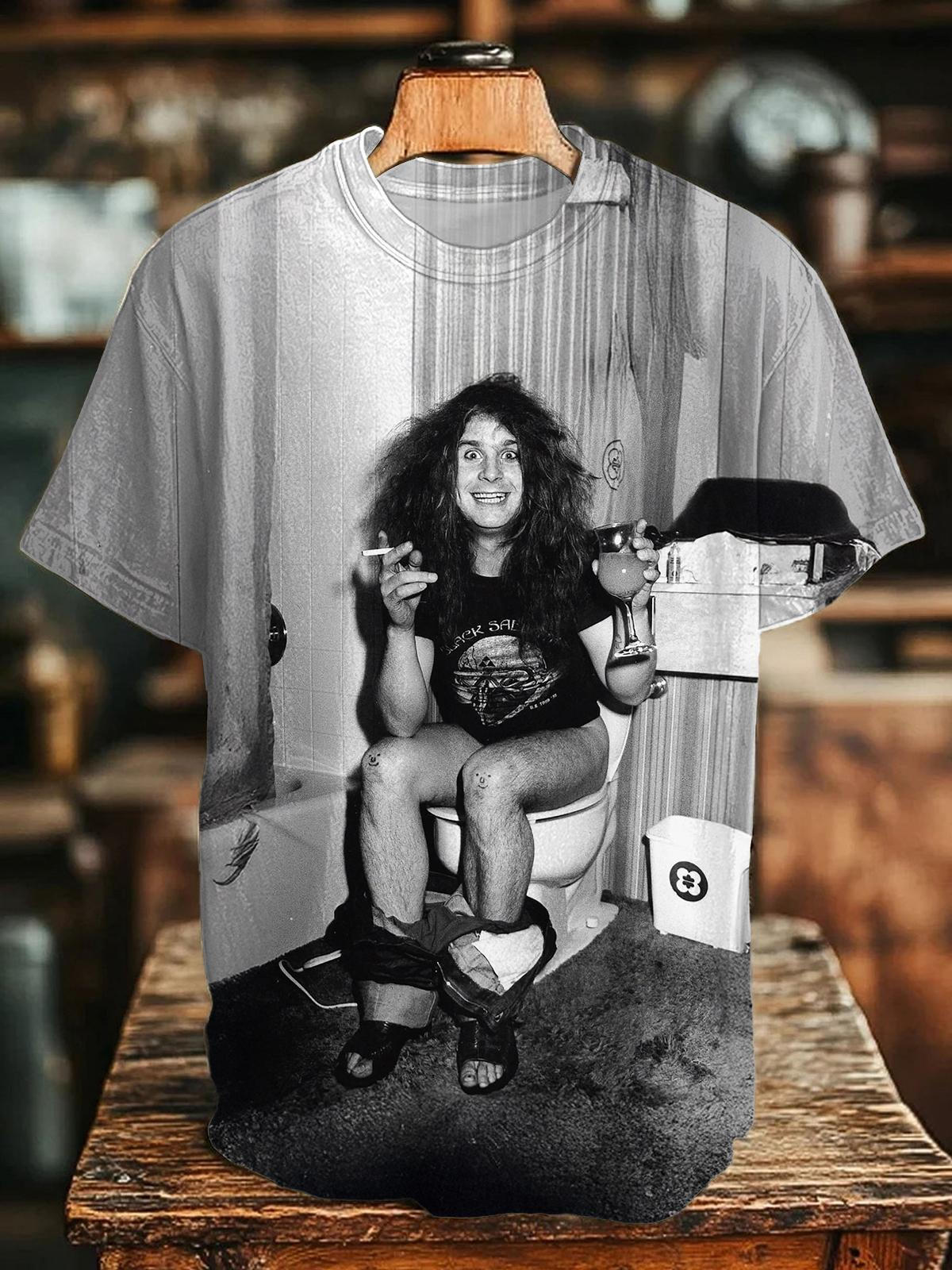 Mischievous Ozzy Osbourne Crew Neck T-shirt