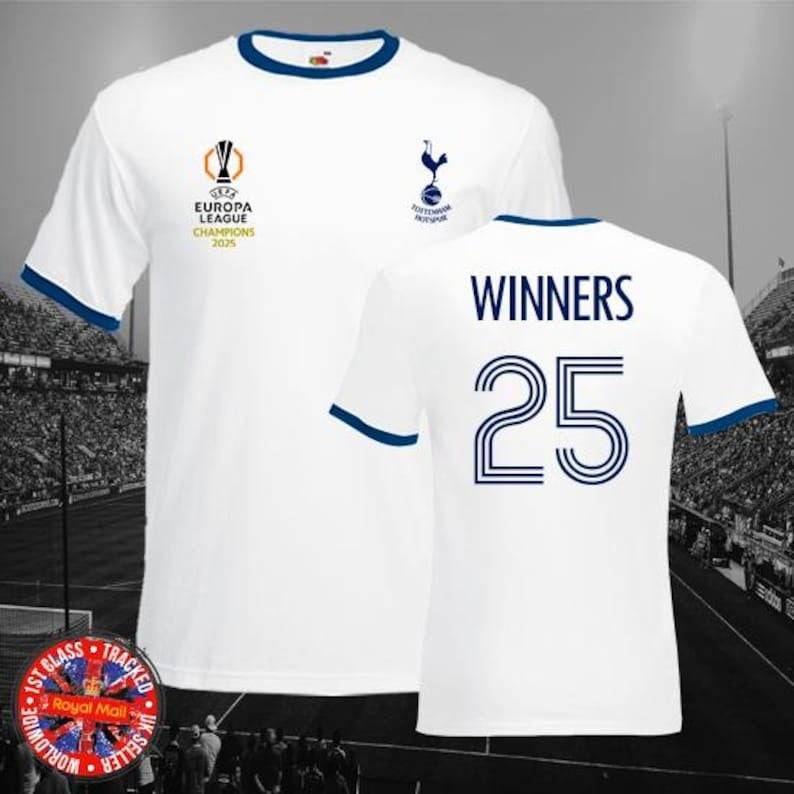 Europa League Winners Ringer Football Fan Crew Neck T-shirt