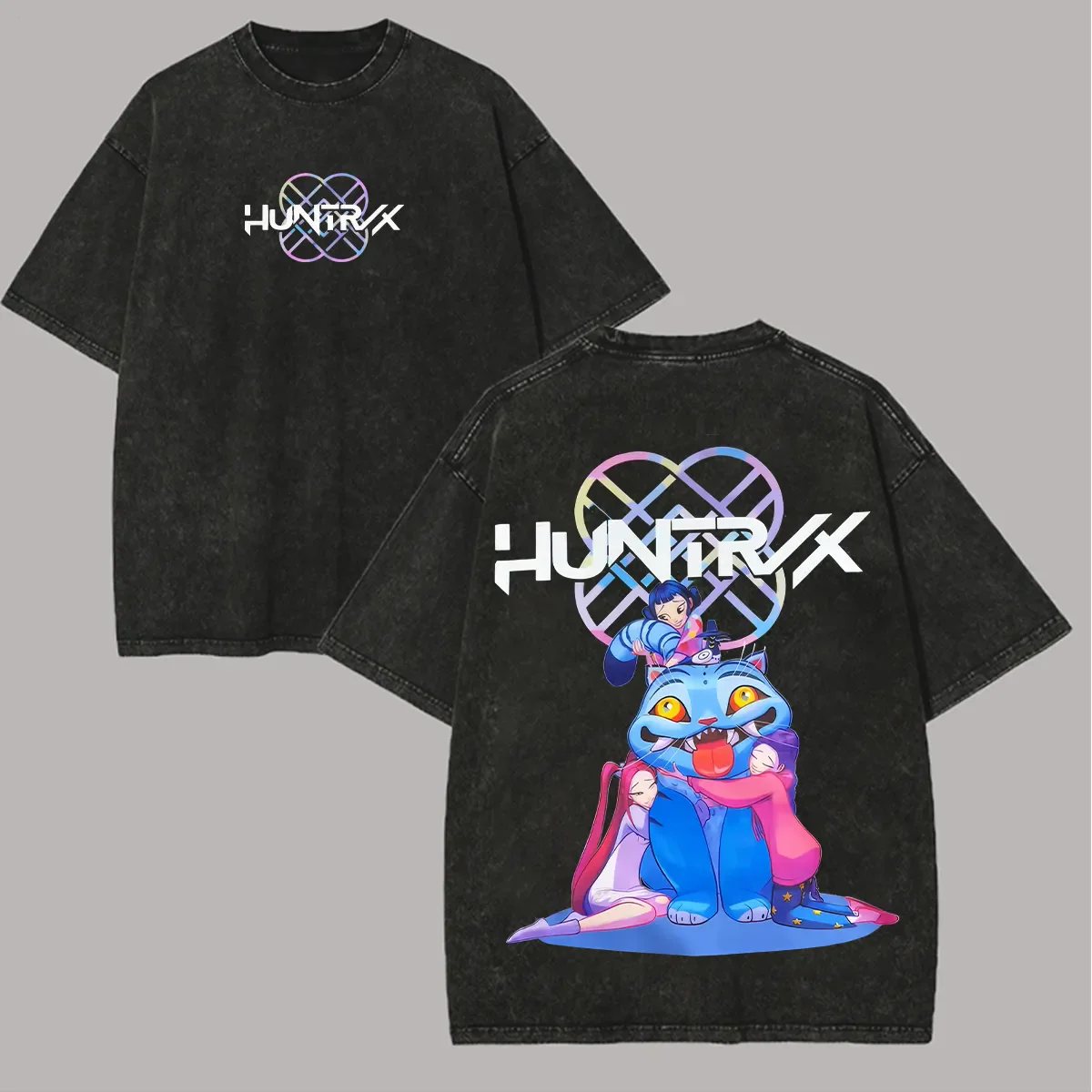 Kpop Demon Huntrix Vintage Print Retro T-shirt