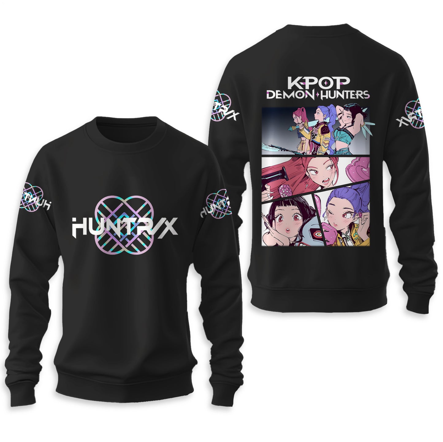 Demon Hunter Printed Long Sleeve Casual Top