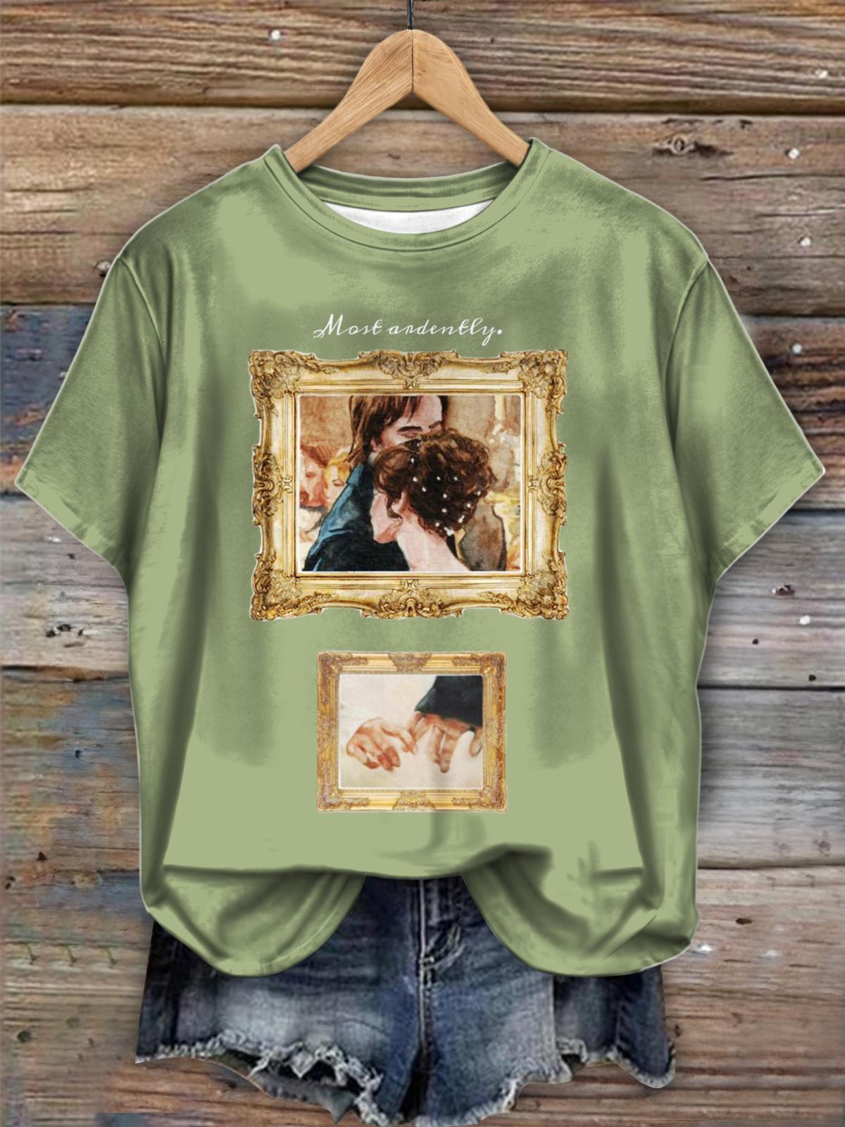 오만과 편견 클래식 프린트 크루넥 티셔츠