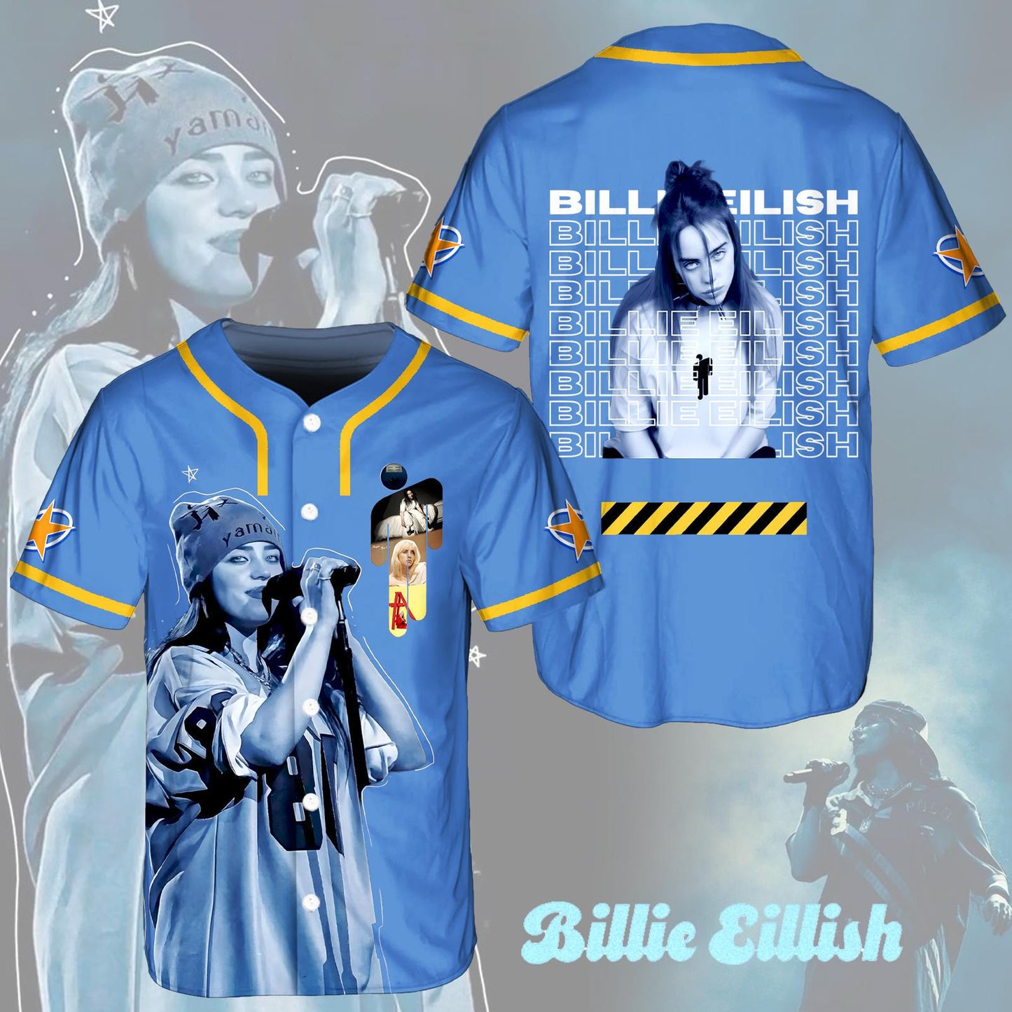 Billie Eilish Hit Me Hard And Soft Tour Baseball Jersey