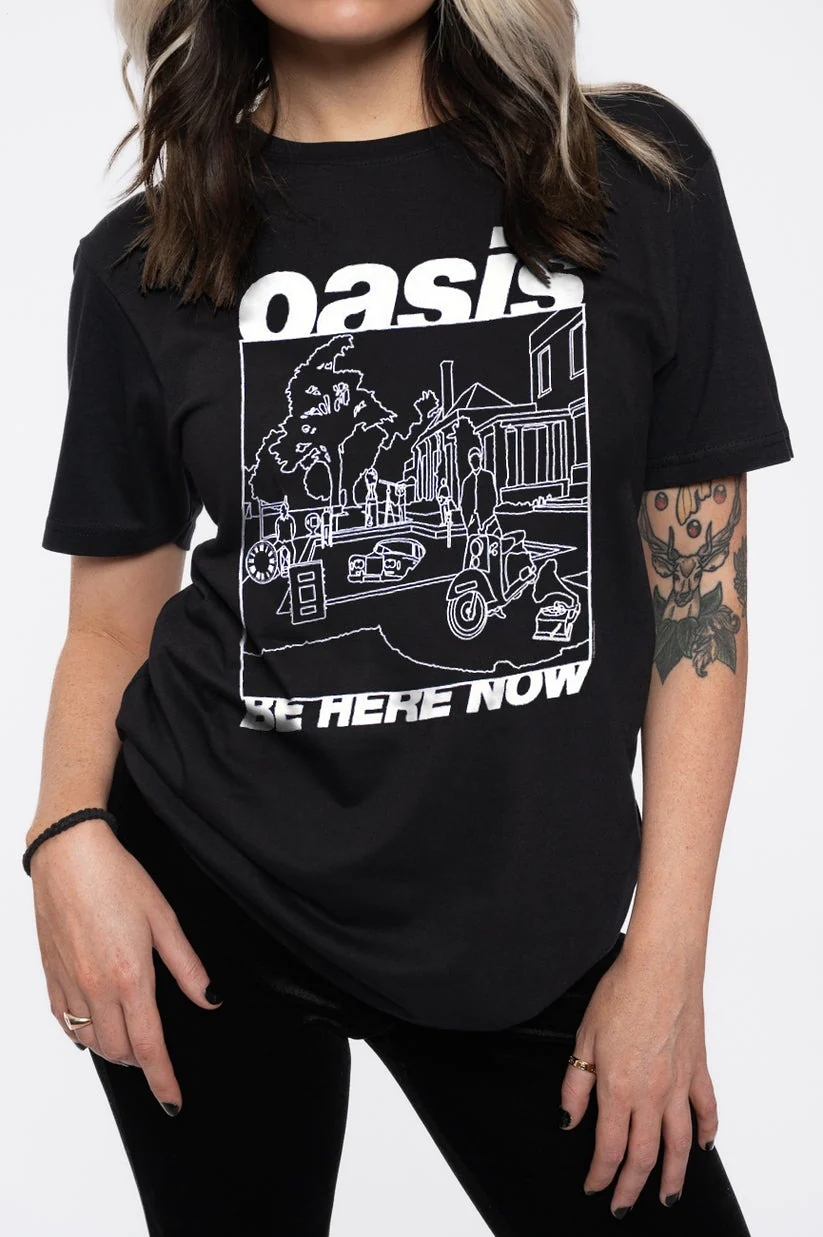 オアシス 2025 ツアー クルーネック コットン Tシャツ