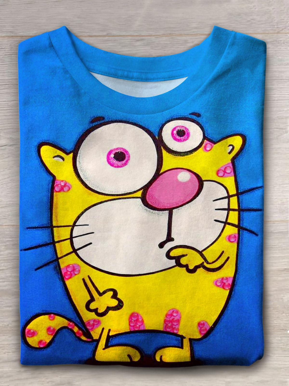 Sweet Kitten Crew Neck T-shirt