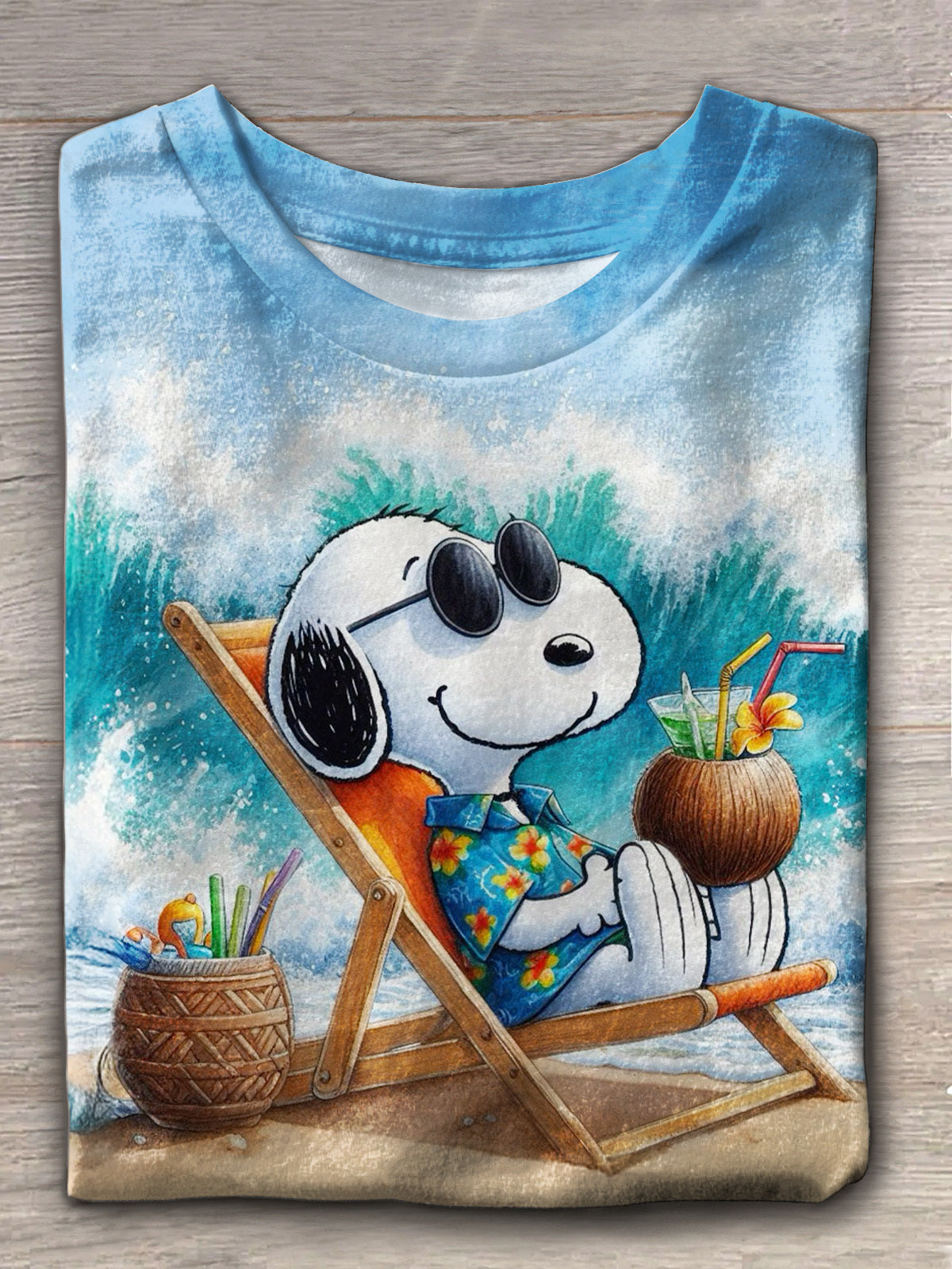 Snoopy Vacation Rundhals-T-Shirt