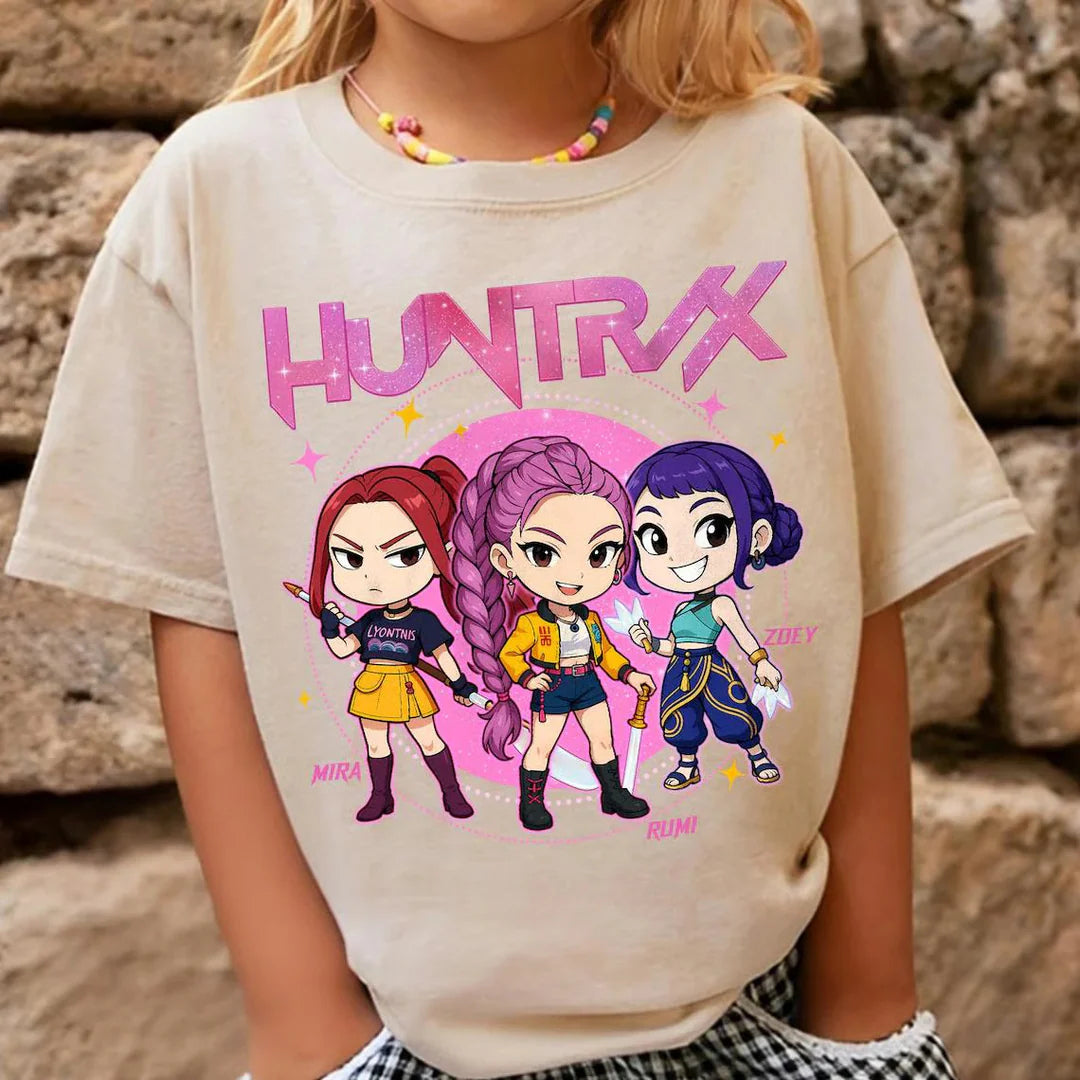 Huntrix Demon Hunters Comfort Colors Kids T-Shirts