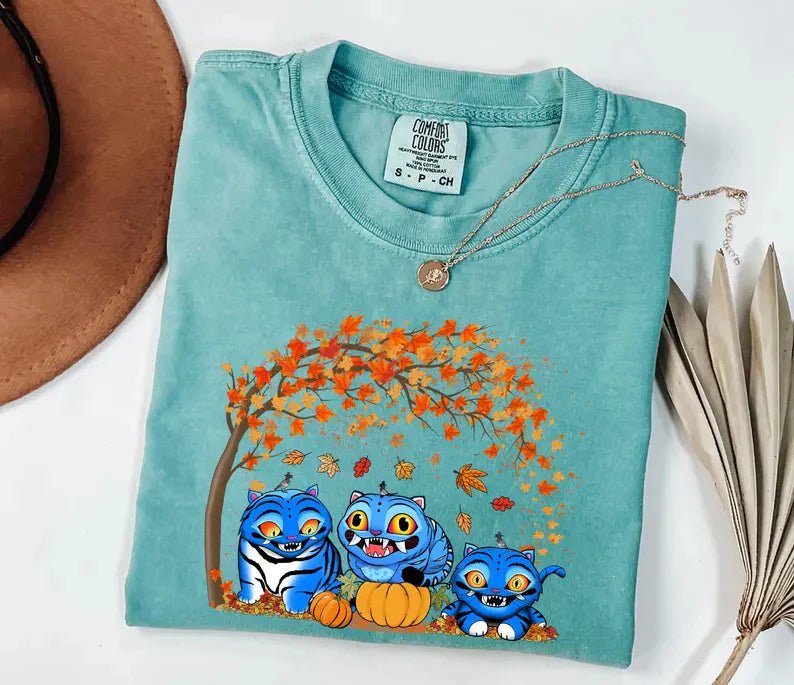 Halloween Hunter Tiger Crew Neck T-shirt