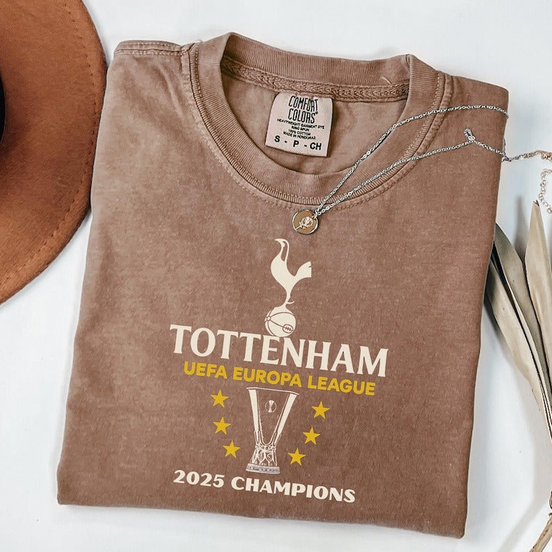 Tottenham Hotspur Europa League Champions 2025 Retro T-shirt