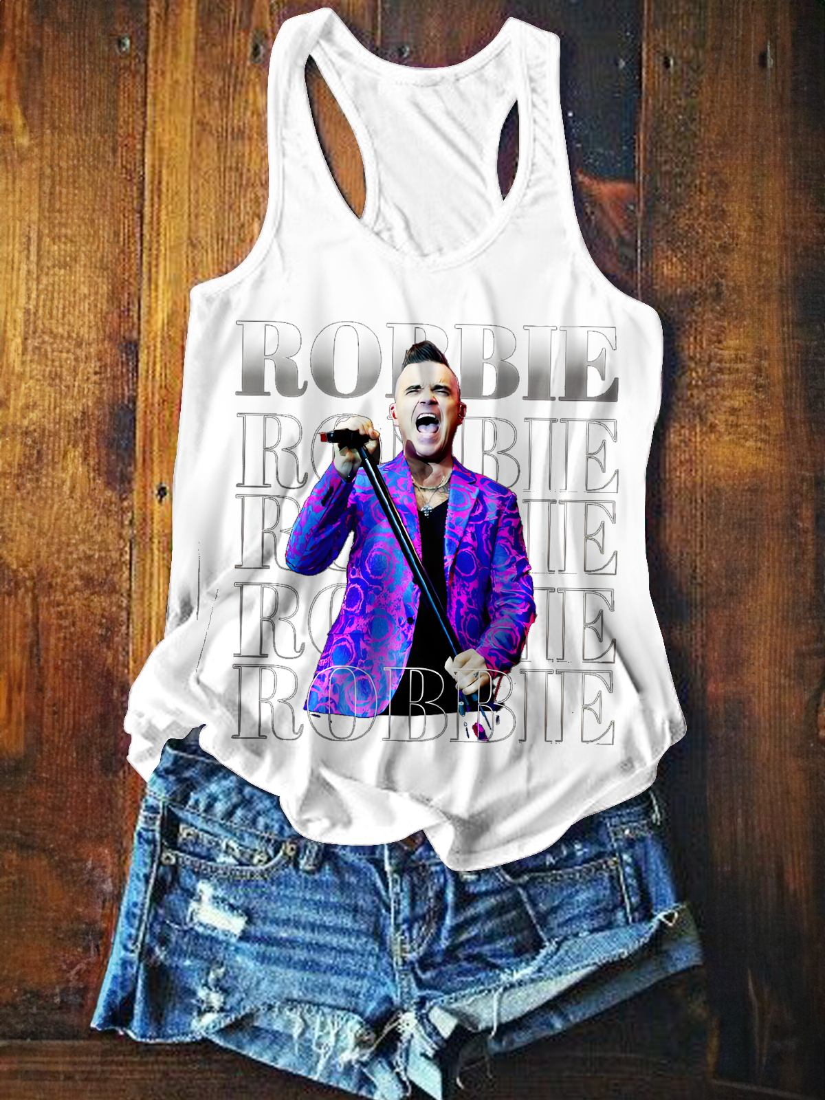 Robbie Williams Live Tour 2025 Printed Casual Tank Top