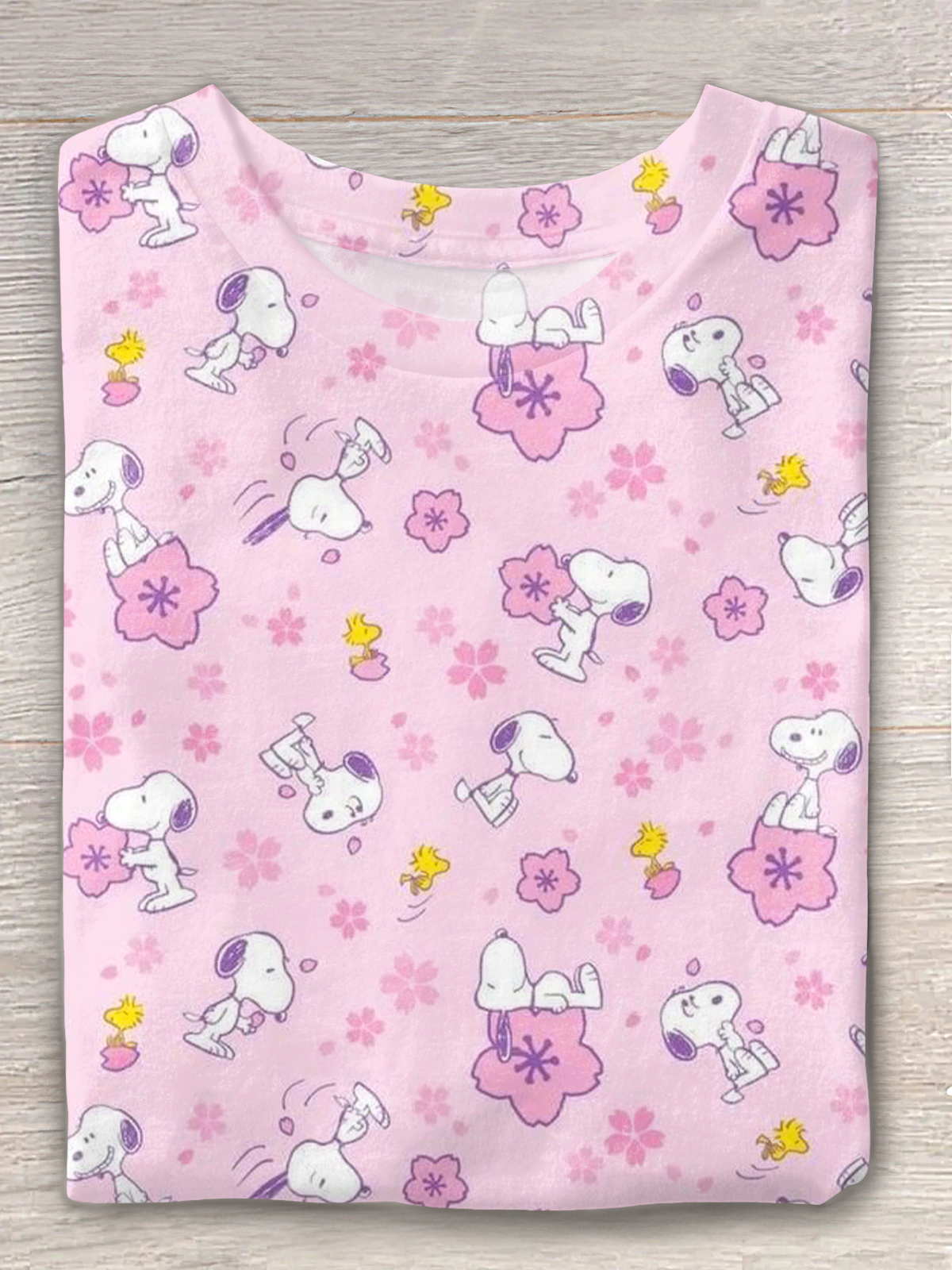 펀 레저 스누피 크루넥 티셔츠