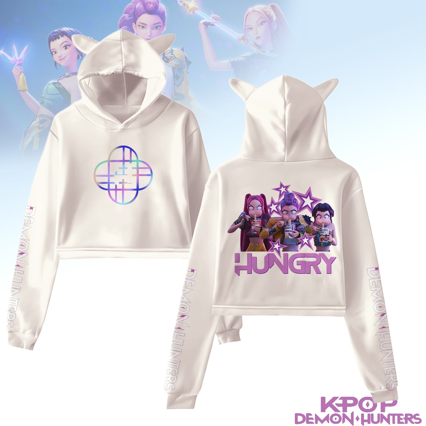 Demon Hunters Fur Rabbit Long Sleeve Hoodie