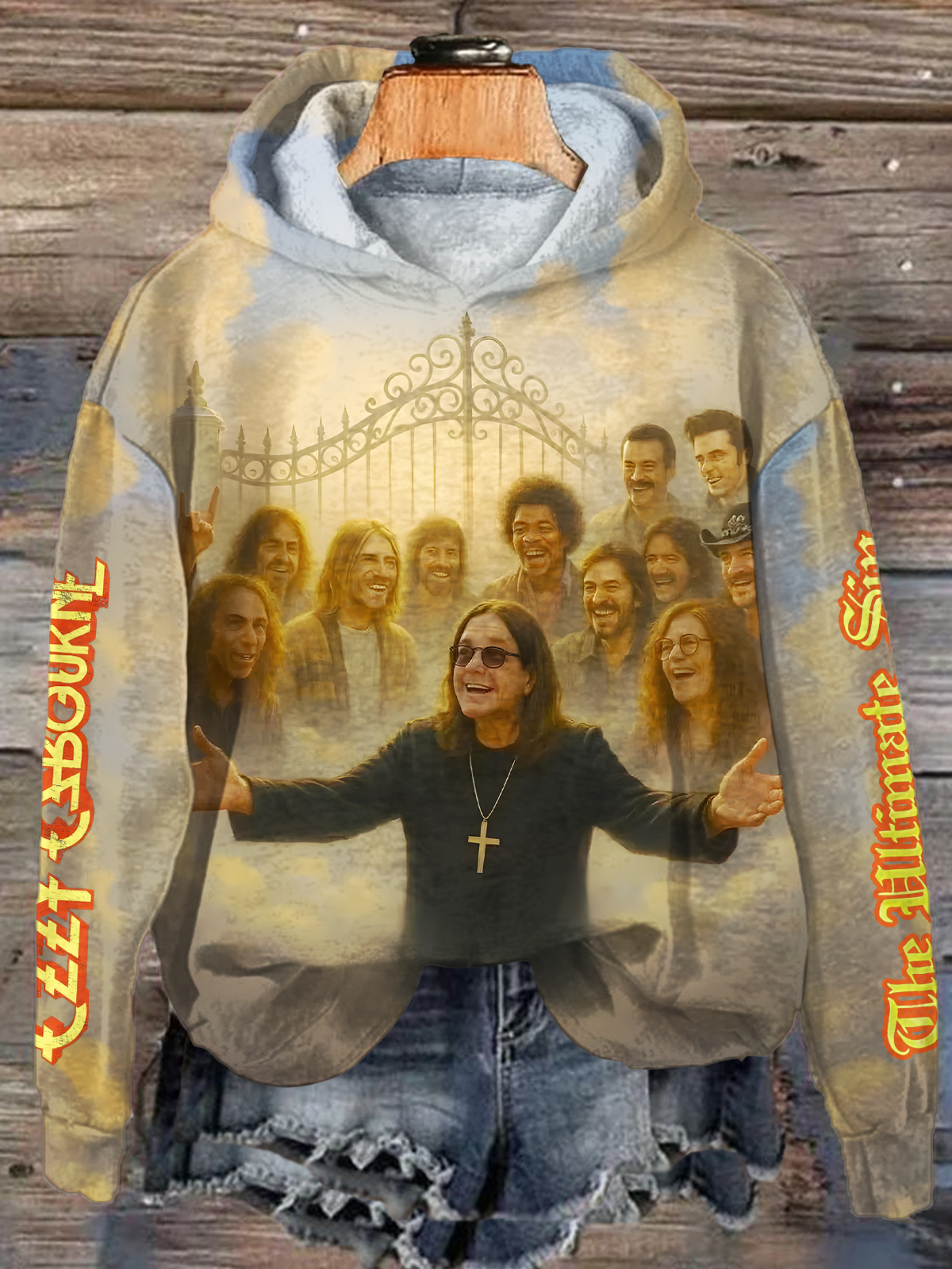 RIP OZZY Long Sleeve Printed Hoodie
