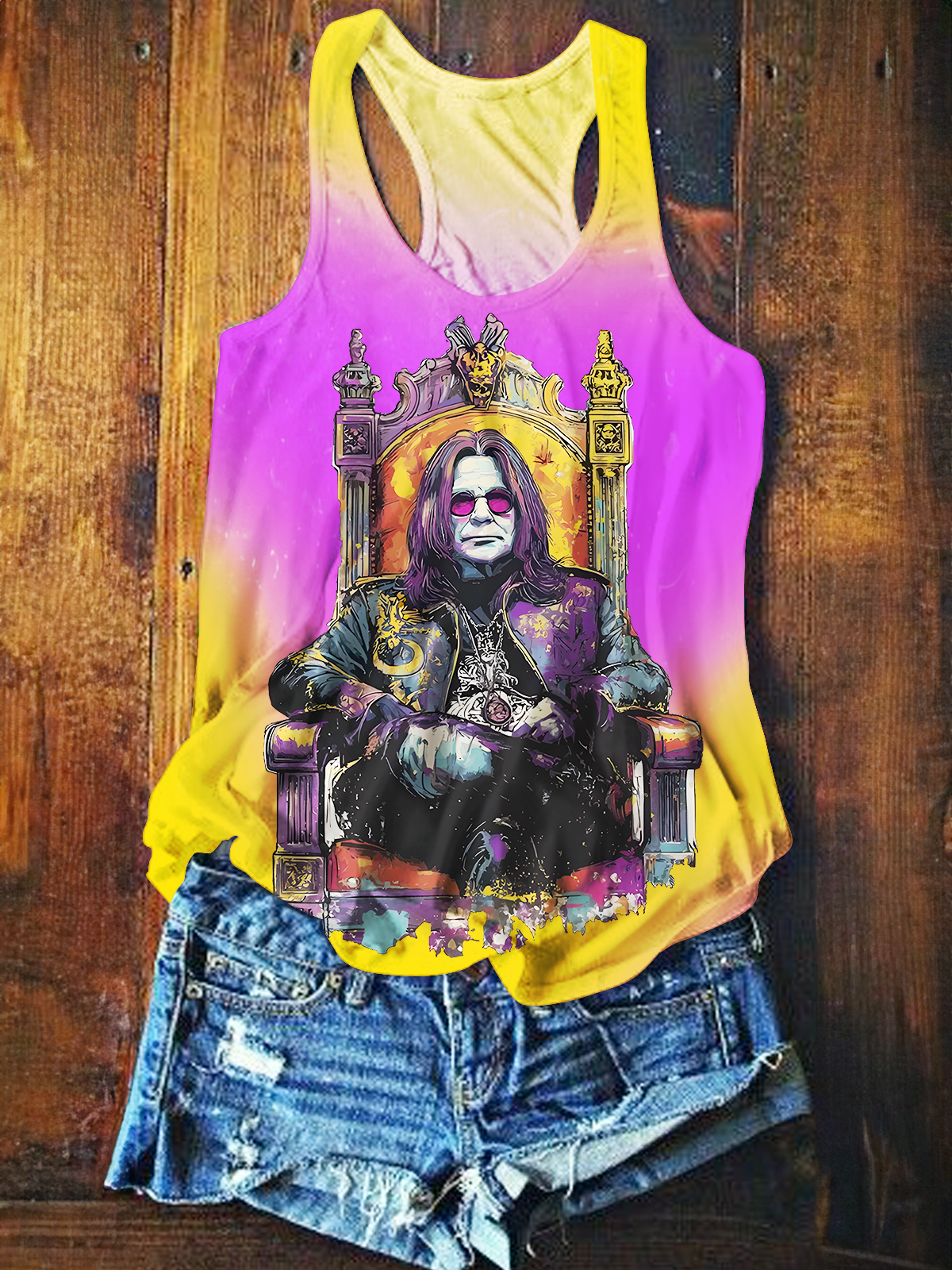Prince of Darkness Ozzy Printed Casual Tank Top