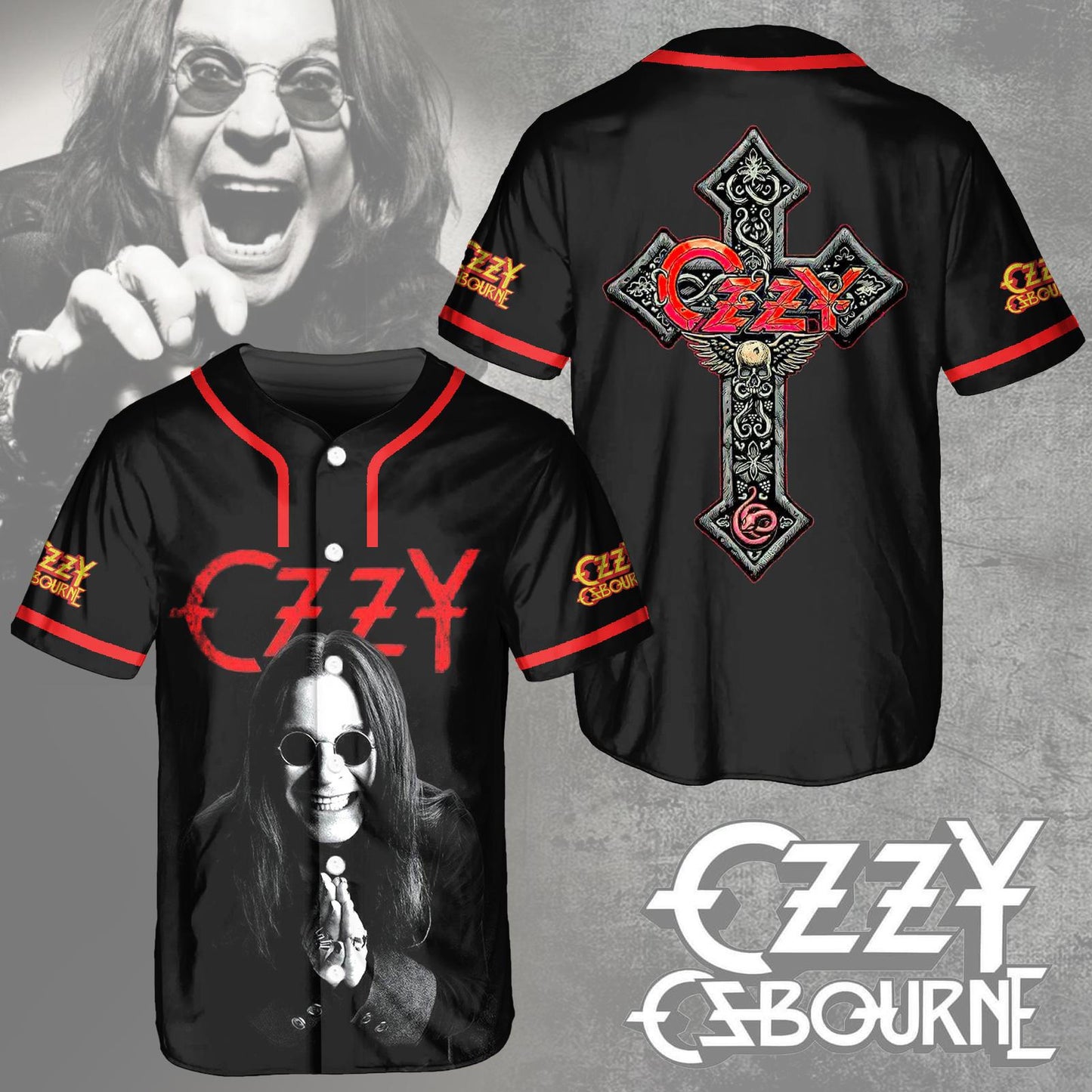 Ozzy Osbourne Baseball Jersey