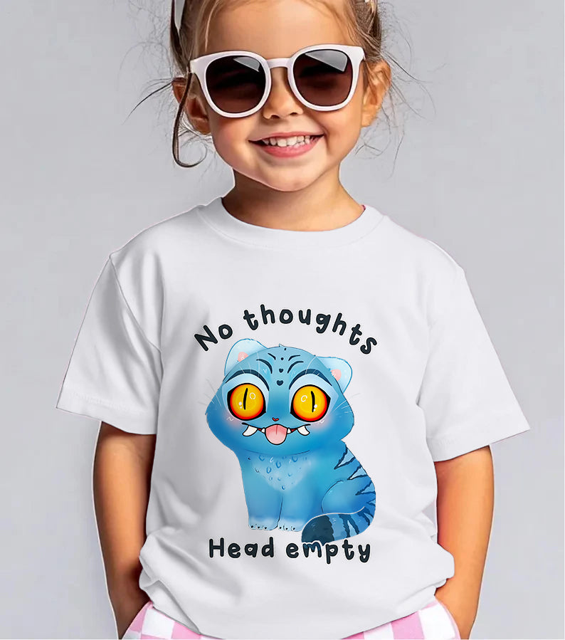 Demon Cat Derpy Children's Cotton T-Shirts