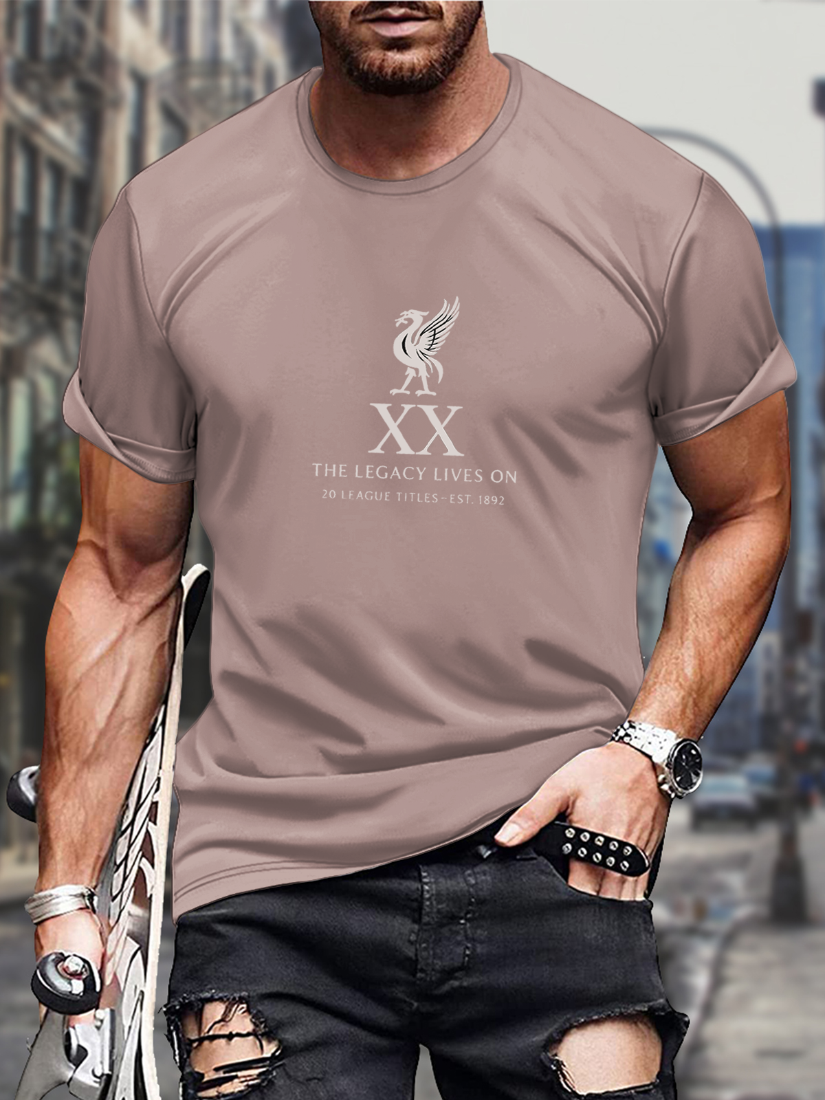 Vintage Liverpool Champions 2025 Round Neck Short Sleeve Men's T-shirt