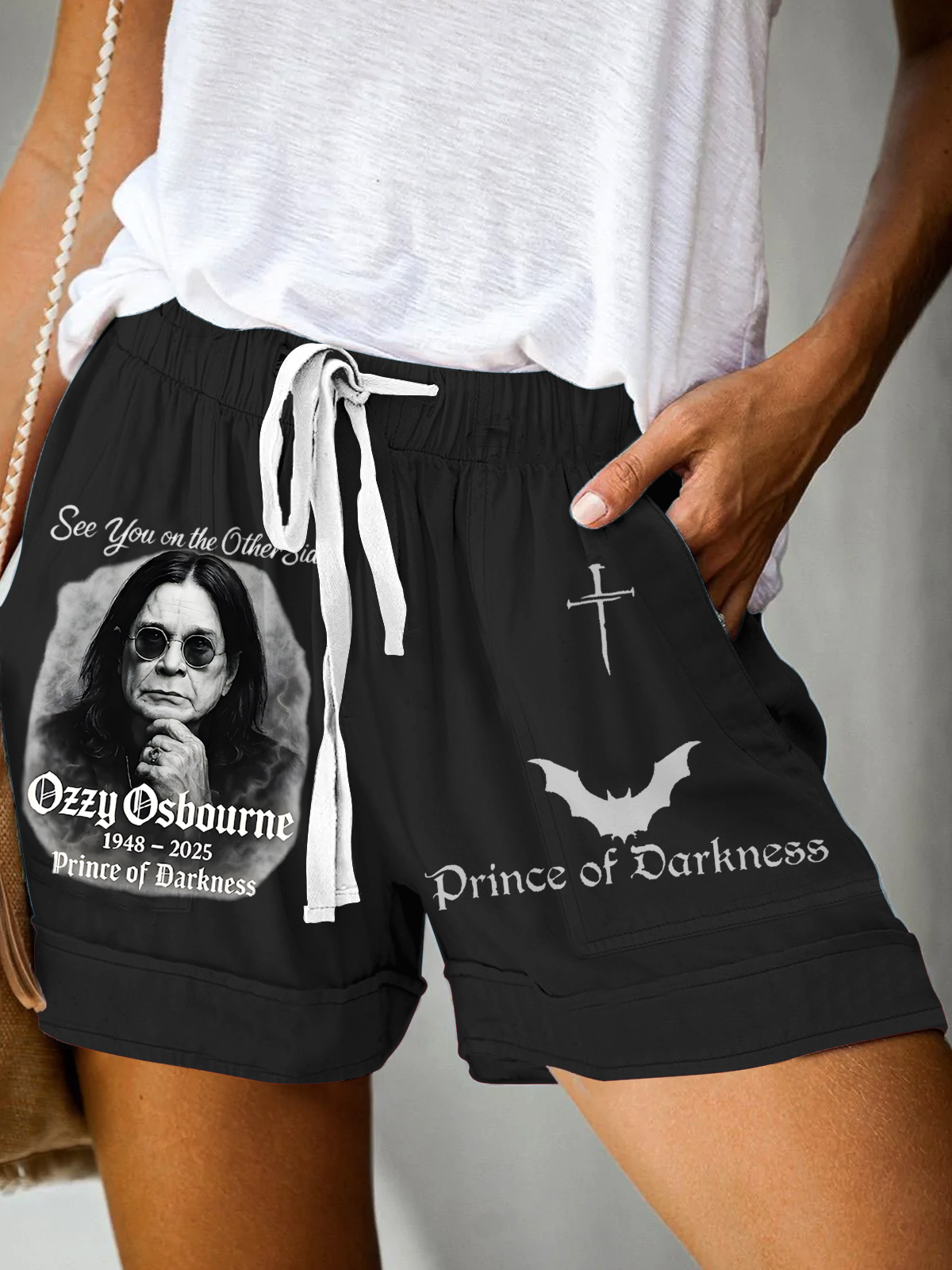 Ozzy Osbourne Print Casual Shorts