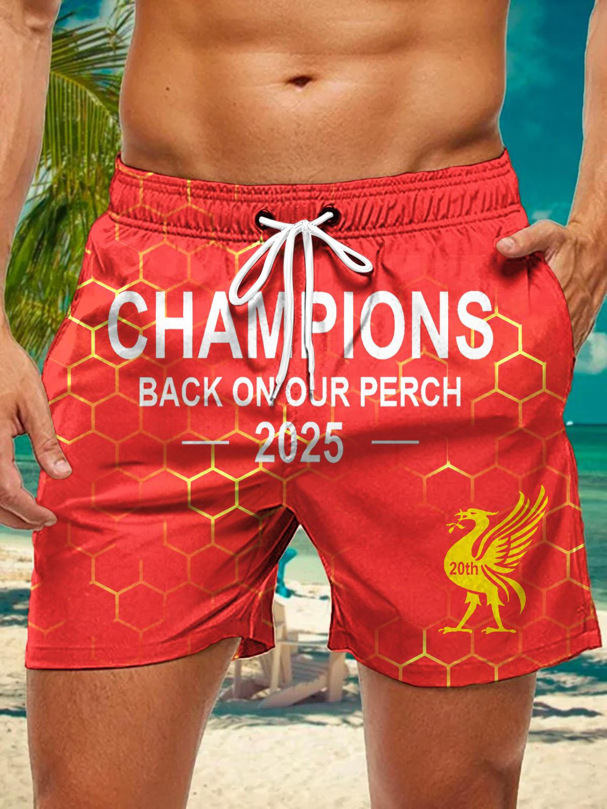 Men's Liverpool Champions 2025 Print Pocket Shorts