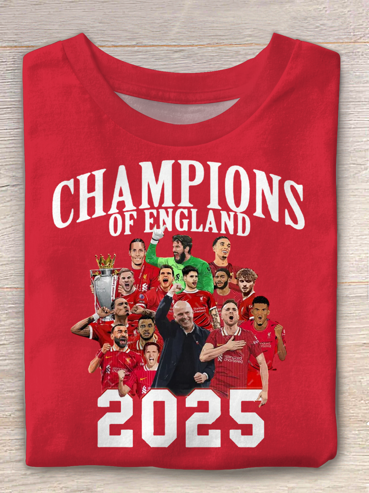 빈티지 리버풀 2025 챔피언 크루넥 티셔츠