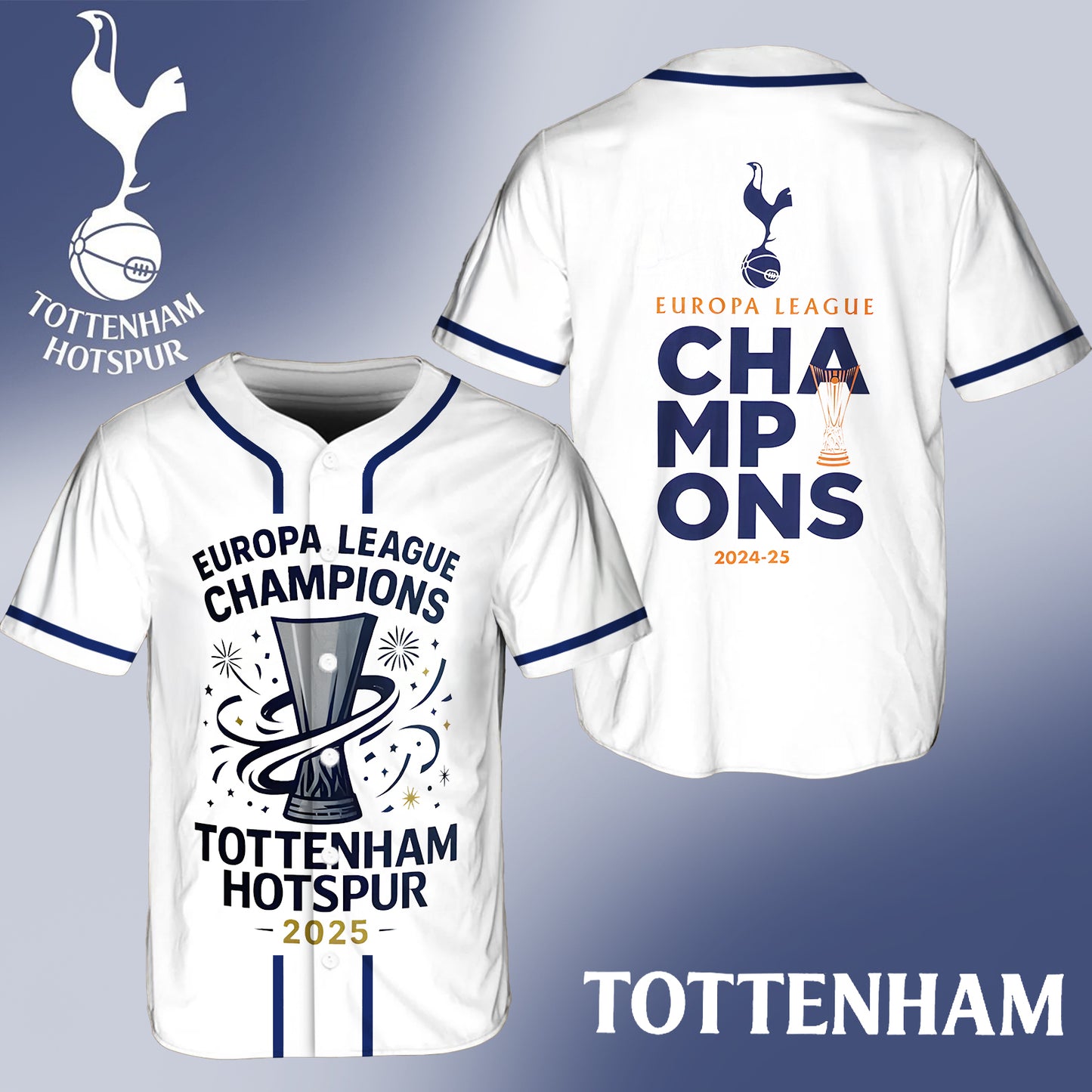The Original Tottenham Hotspur Spurs Baseball Jersey
