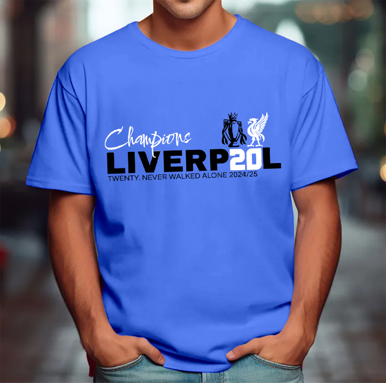 リバプール チャンピオンズ 2025 サッカーファン ラウンドネック 半袖 メンズ Tシャツ