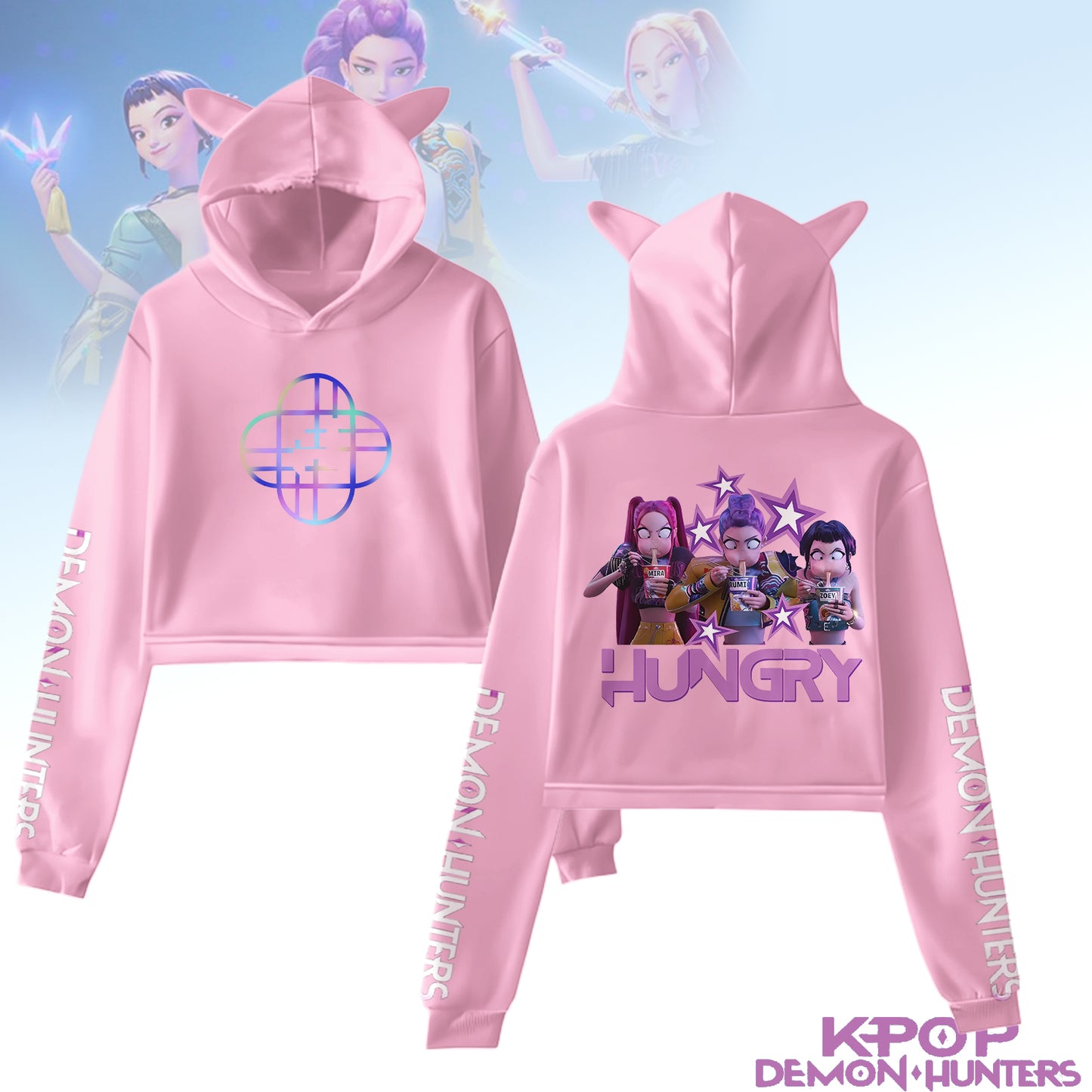 Demon Hunters Fur Rabbit Long Sleeve Hoodie