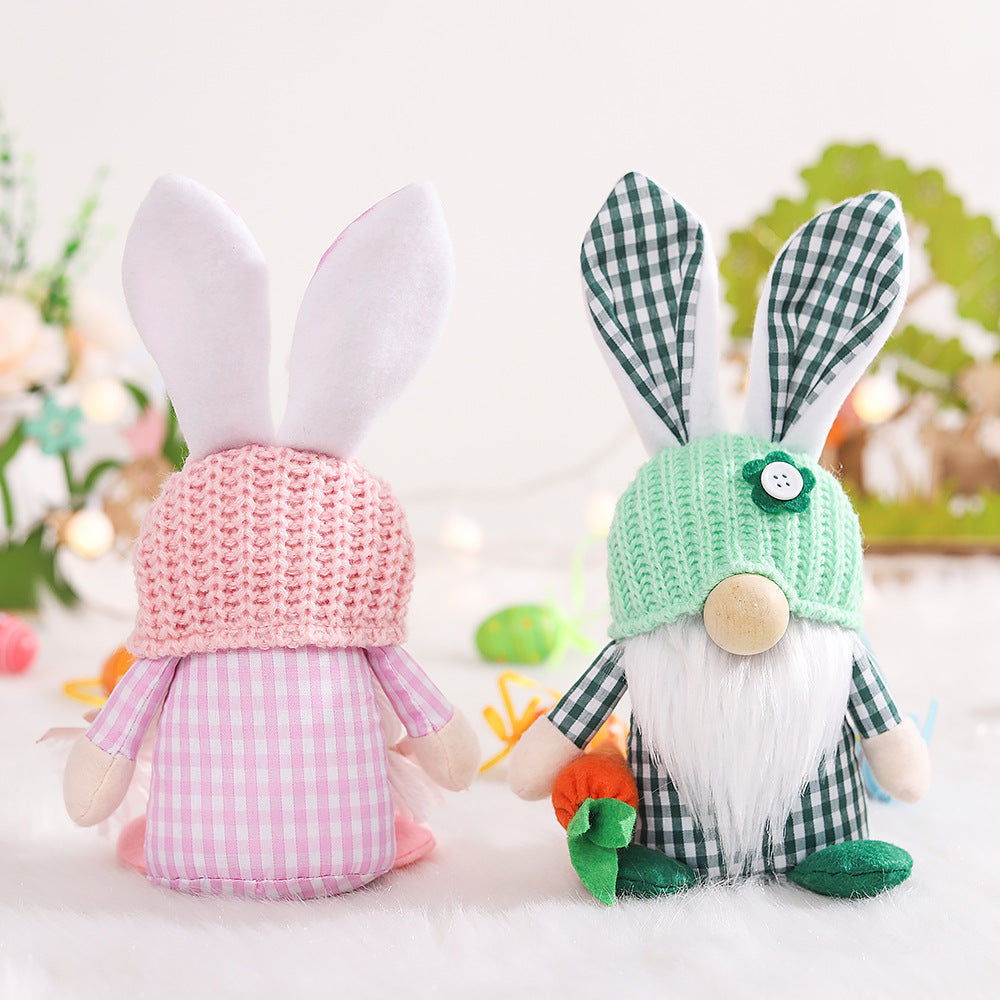Easter Plaid Bunny Gnomes Doll