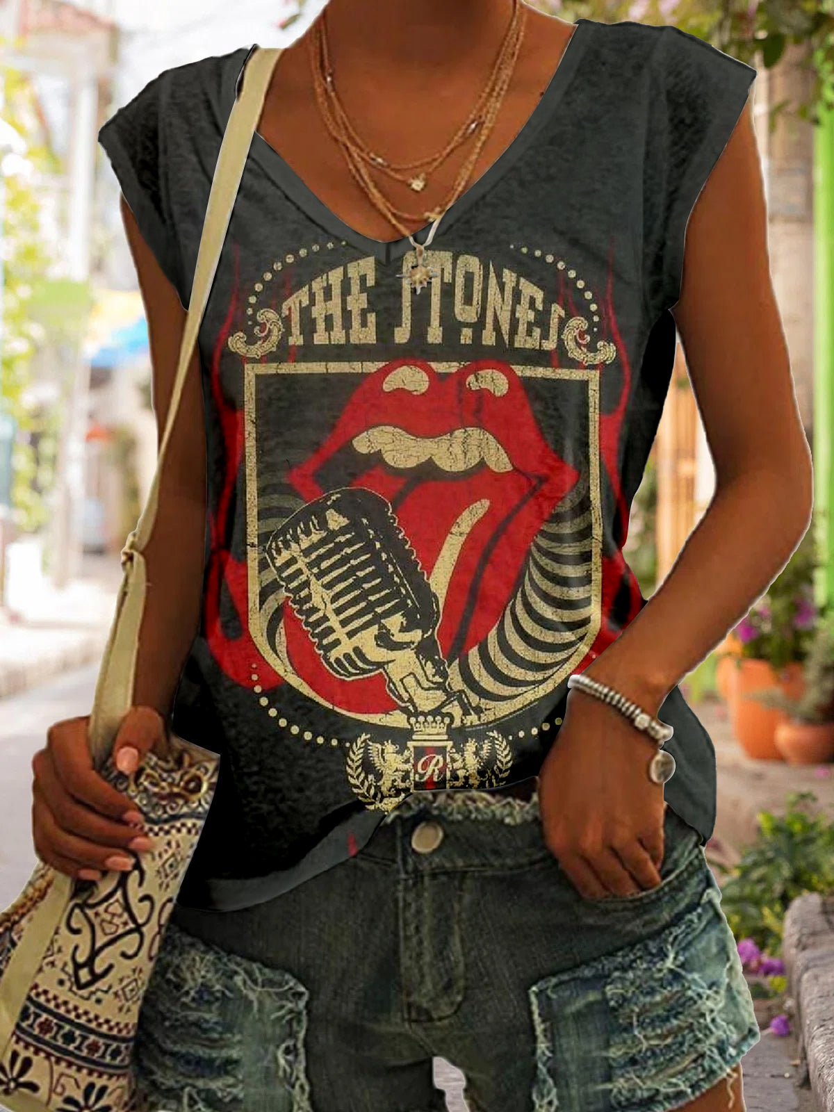 ヴィンテージ マイク リップス Vネック トップ