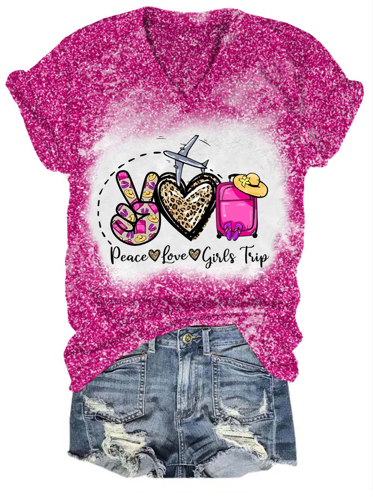 Girls Trip Glitter Print T-Shirt
