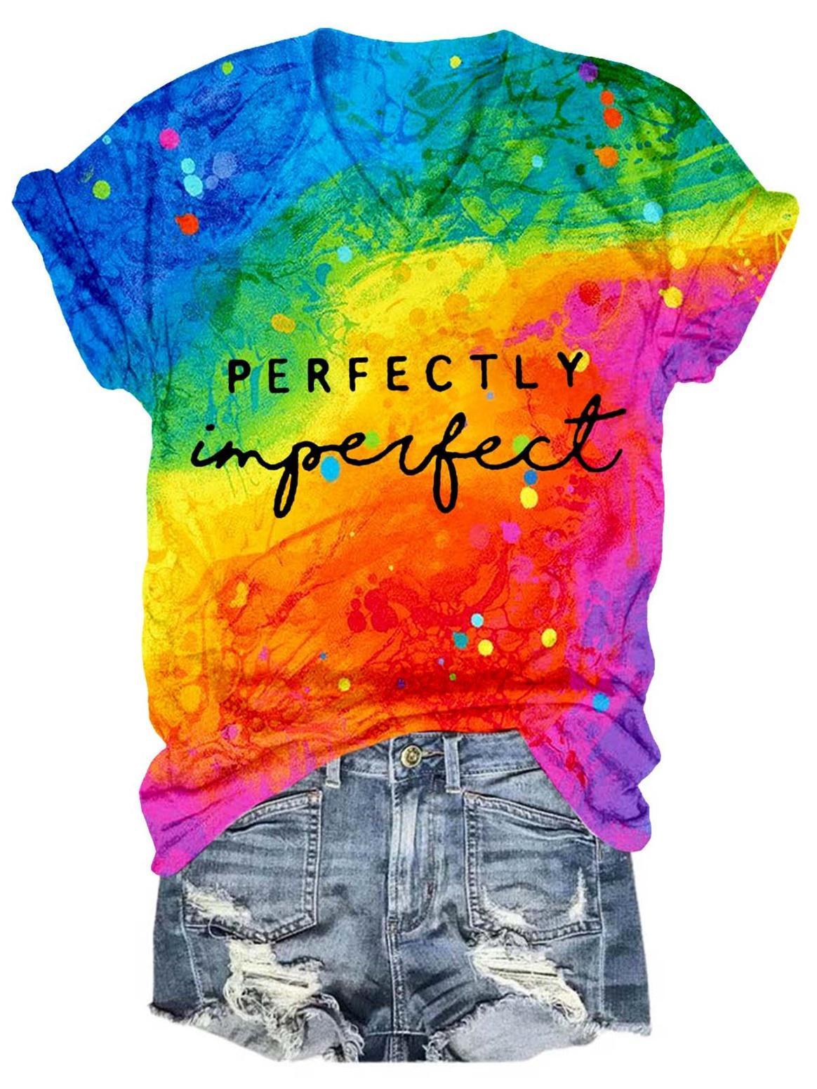 T-shirt col V tie-dye parfaitement imparfait