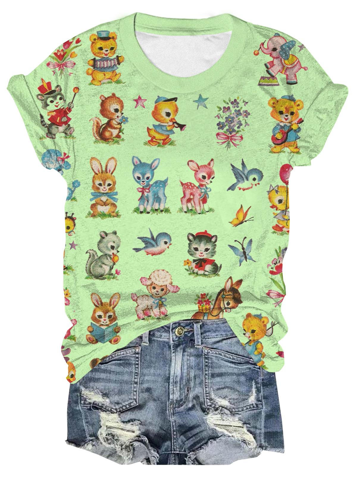 Animals Crew Neck T-Shirt