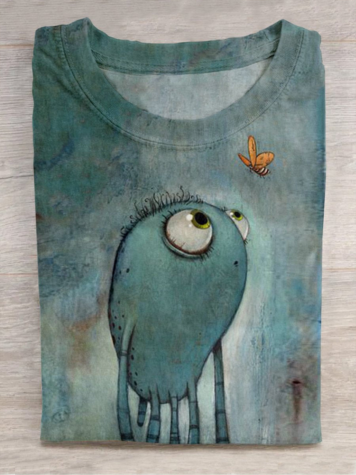 Monster Print Crew Neck T-shirt