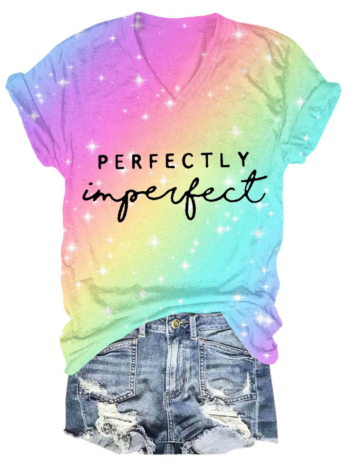 T-shirt col V tie-dye parfaitement imparfait