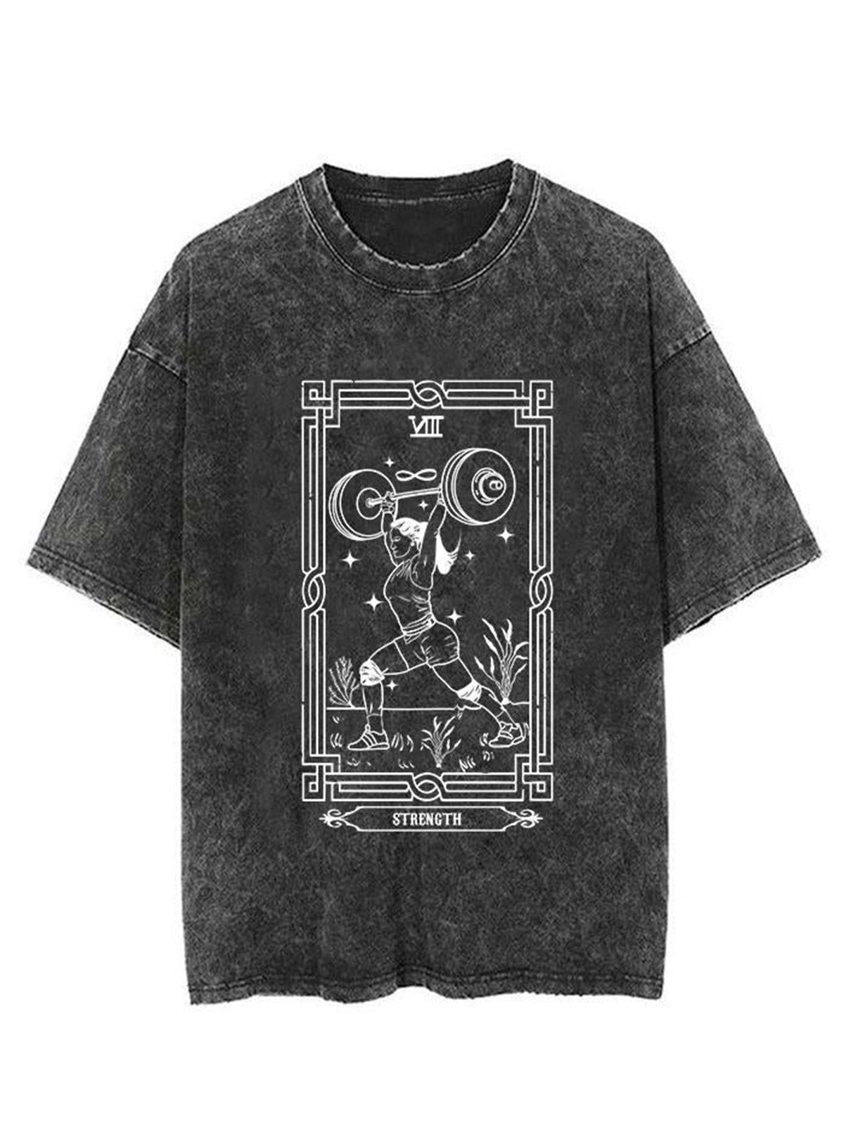 Boxing Girl Unisex Short Sleeve Washed T-Shirt