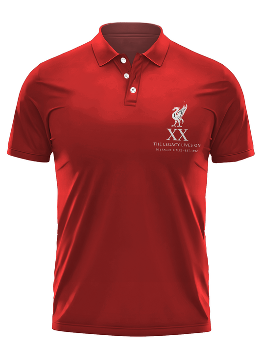 Vintage Liverpool Champions 2025 Men's Short Sleeve Button Polo Shirt