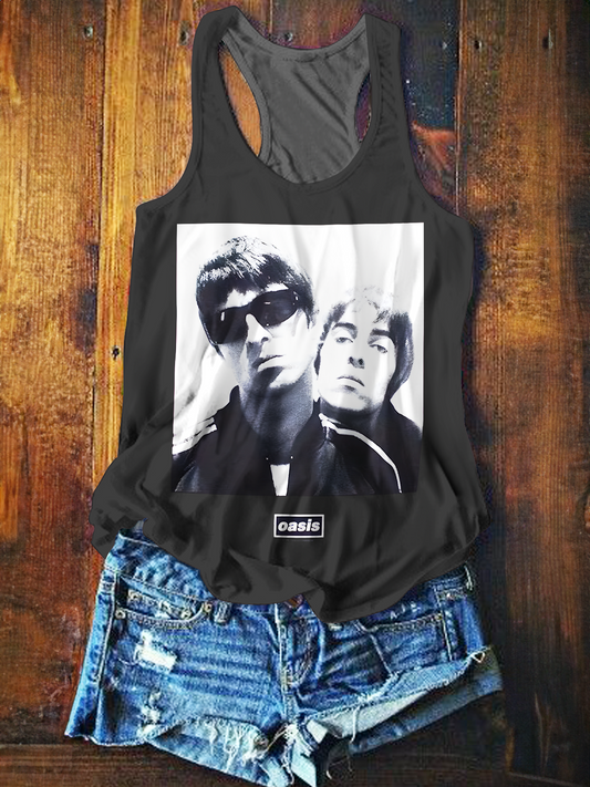 Oasis Music Fans Printed Casual Tank Top