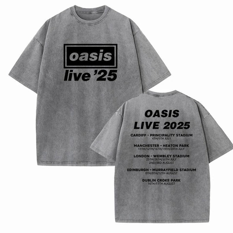 Oasis Live Tour 2025 Vintage Tee