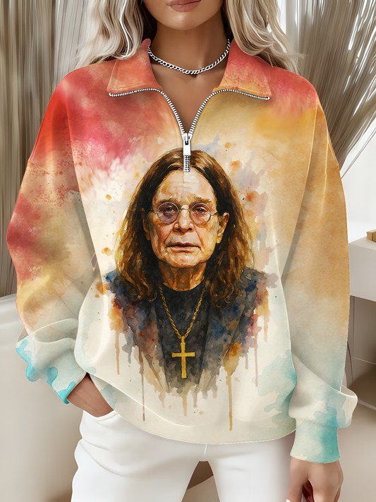 Women's Ozzy Osbourne Long Sleeve Zipper Sweatshirt