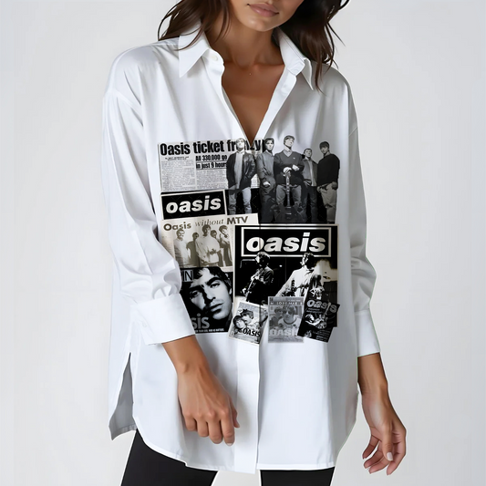 Oasis 2025 Tour  Long Sleeve Casual Shirt