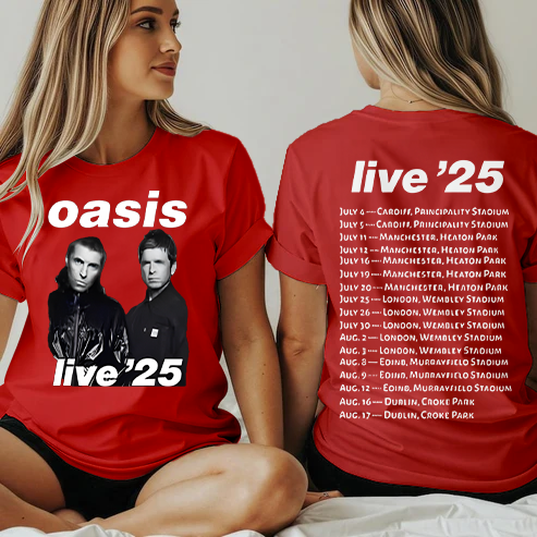 Oasis Music Fan Crew Neck T-shirt
