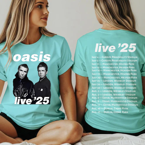 Oasis Music Fan Crew Neck T-shirt