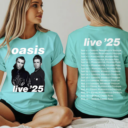 Oasis Music Fan Crew Neck T-shirt