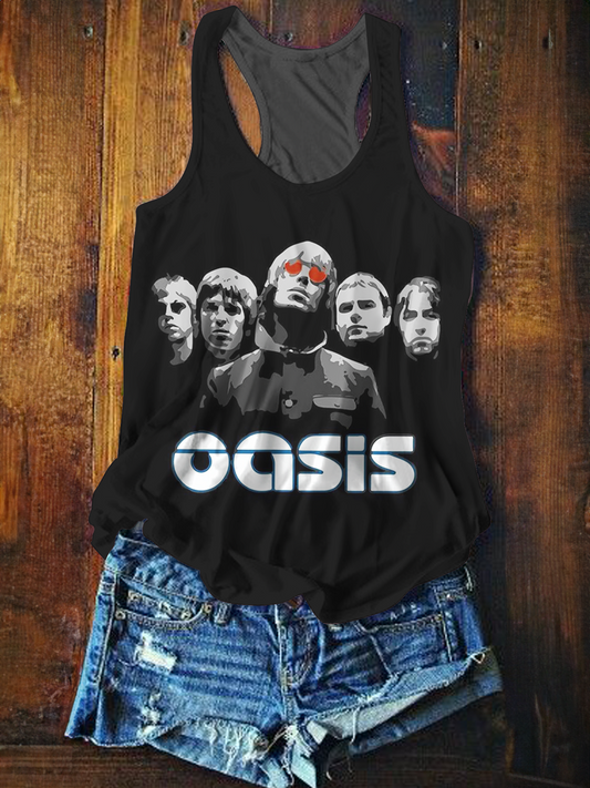 Oasis 2025 Tour Printed Casual Tank Top