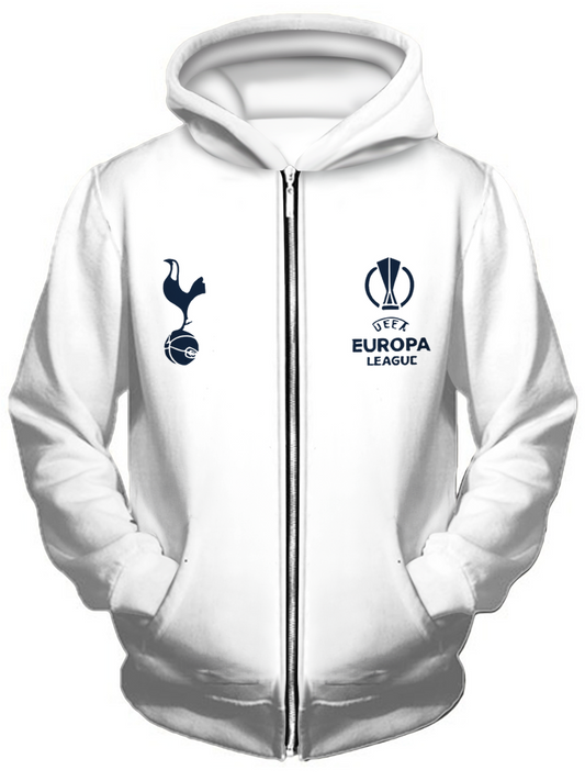 Unisex Tottenham Hotspur Football Fan Zippered Sweatshirt Jacket