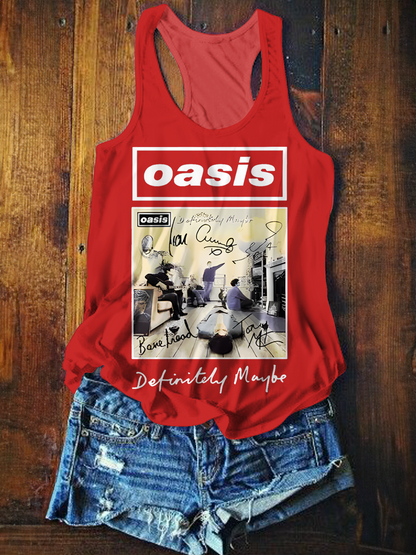 Oasis 2025 Tour Printed Casual Tank Top