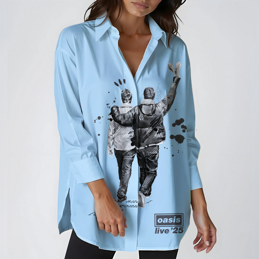 Oasis 2025 Tour  Long Sleeve Casual Shirt