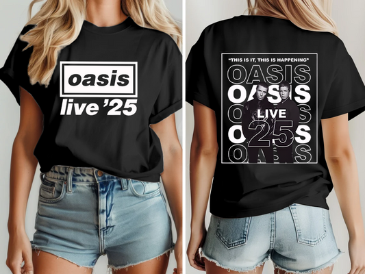 Oasis 2025 Tour Crew Neck Cotton T-shirt