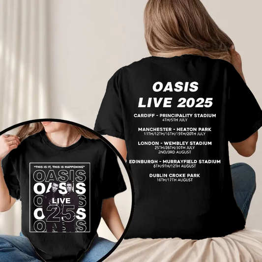 Oasis 2025 Tour Crew Neck Cotton Tee