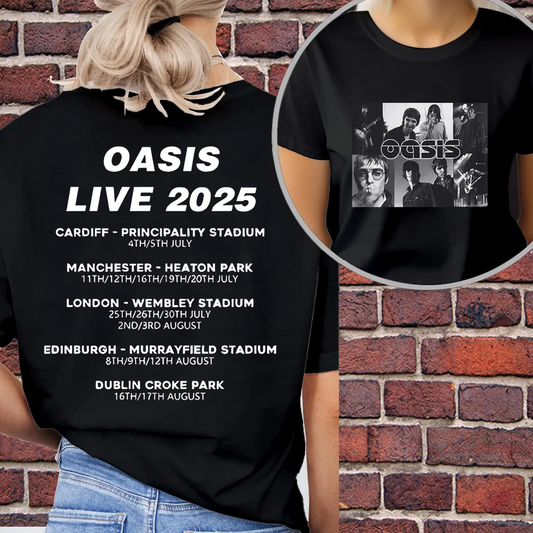 Oasis Music Fan Crew Neck Cotton T-shirt